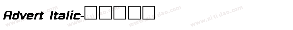 Advert Italic字体转换